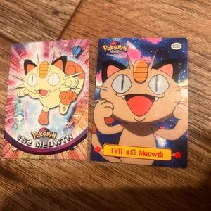 (3) rare Meowth Pokémon Cards